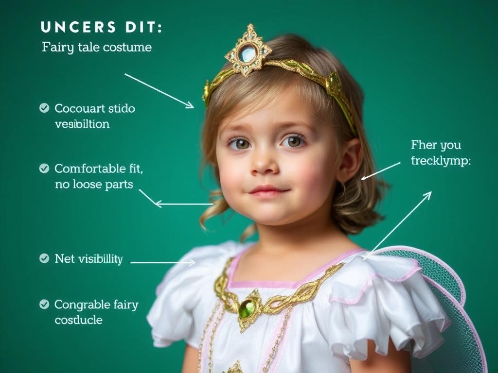 Bezpieczny strój z bajki dla dziecka z dobrą widocznością