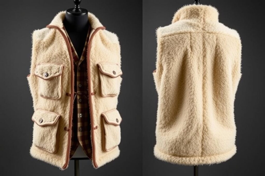 Kamizelka pasterska z materiału imitującego kożuch - jak wygląda pasterz