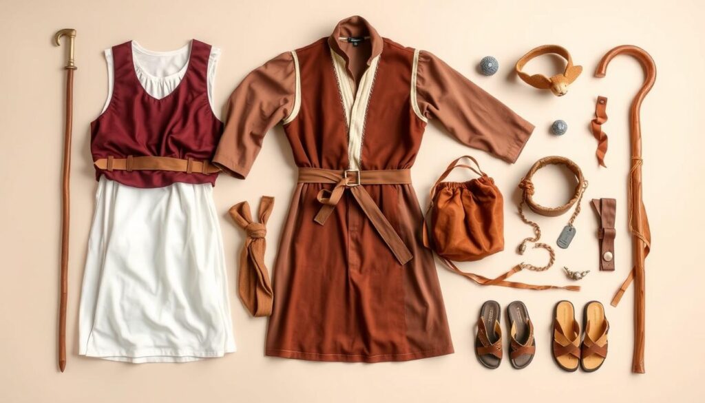 Kompletny zestaw elementów stroju pasterza na jasełka - jak wygląda pasterz