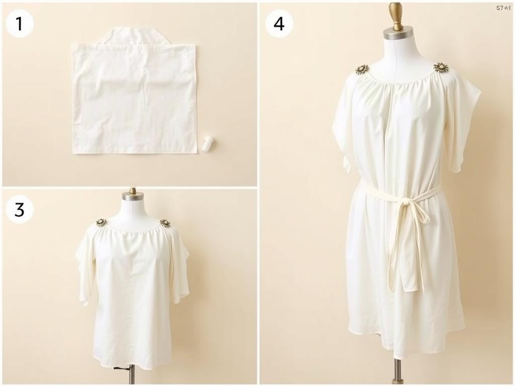 Krok po kroku jak zrobić tunikę grecką z prześcieradła dla stroju Aresa