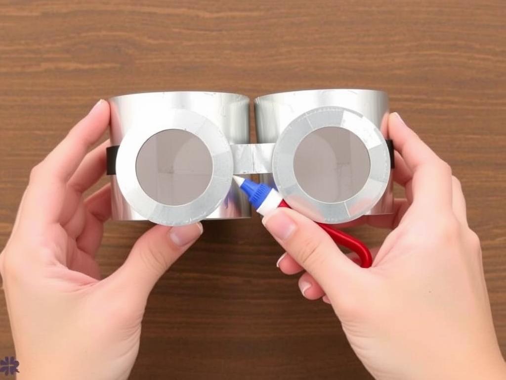 Łączenie dwóch rolek po papierze toaletowym w okulary minionka