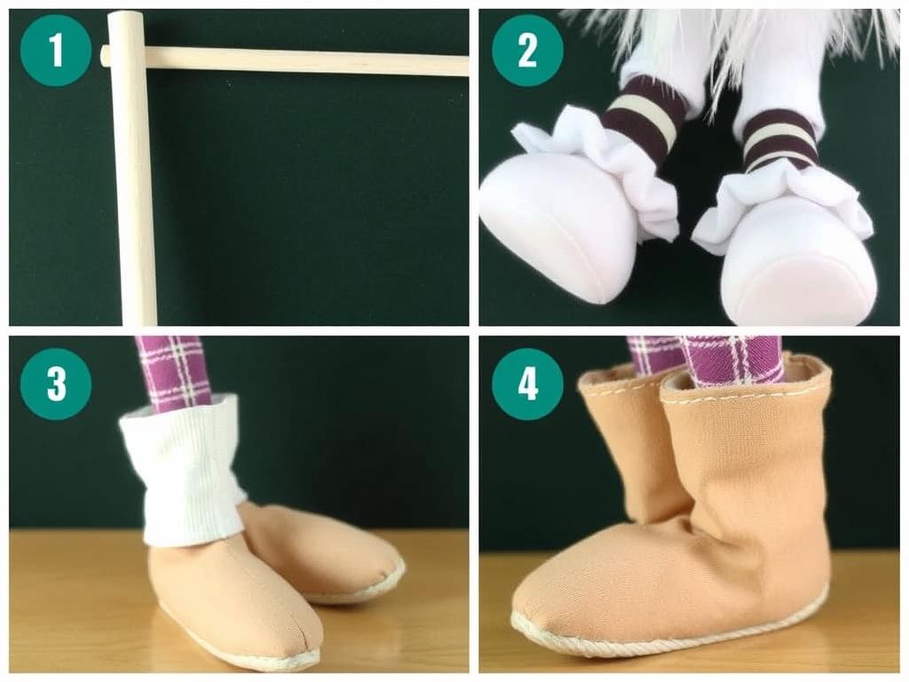 Proces tworzenia nóg dla dużego stojącego skrzata