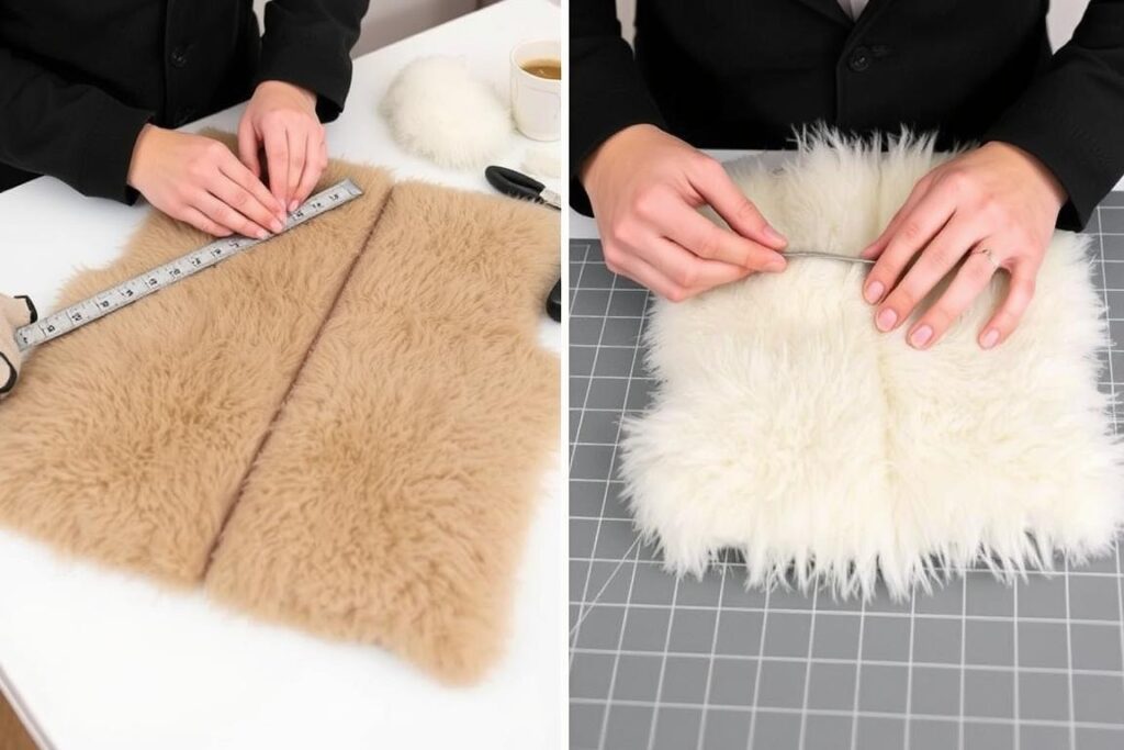 Proces wykonania kamizelki pasterskiej z materiału imitującego kożuch - jak wygląda pasterz