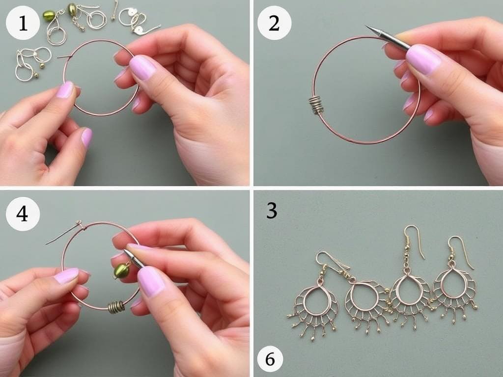 Proces wykonywania kolczyków do stroju cyganki krok po kroku