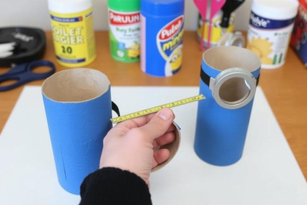 Przygotowanie rolek po papierze toaletowym do zrobienia okularów minionka