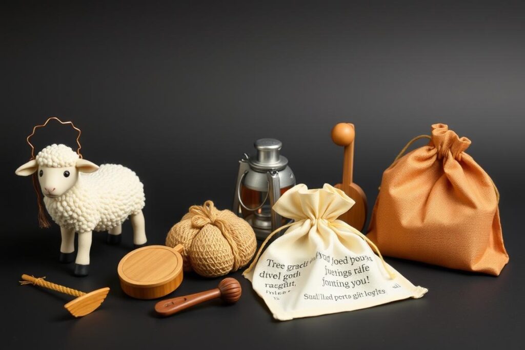 Rekwizyty dla pasterza - owca, latarnia, bukłak - jak wygląda pasterz