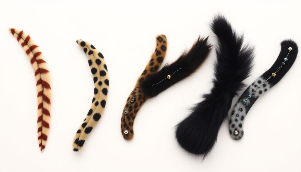 Różne dekoracje i personalizacje ogona kota - wzory, kolory, dodatki