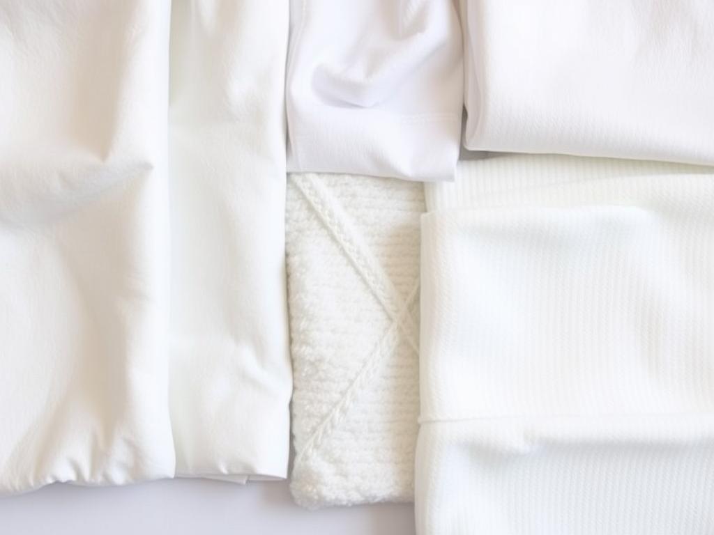 Różne rodzaje białych tkanin do uszycia czapki smerfa