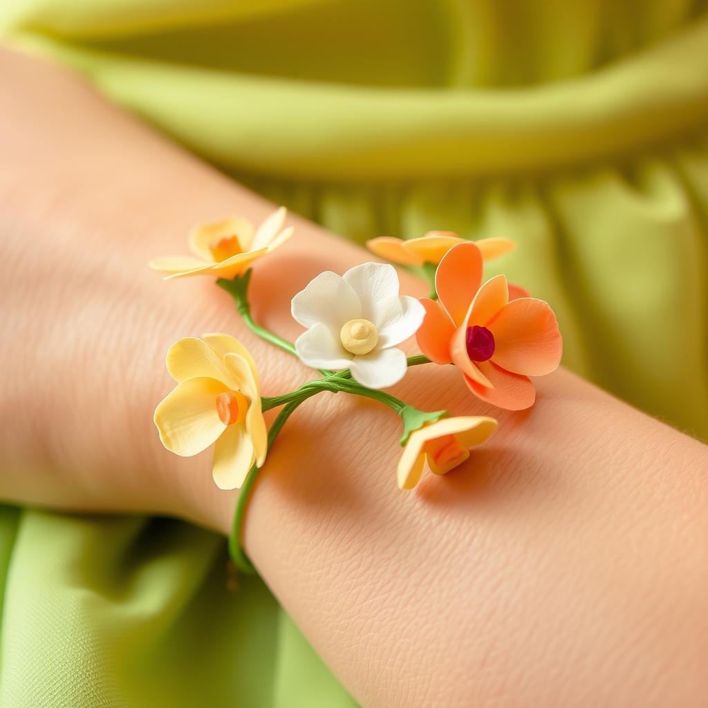 Bransoletka z kwiatów do stroju wiosny jak zrobić