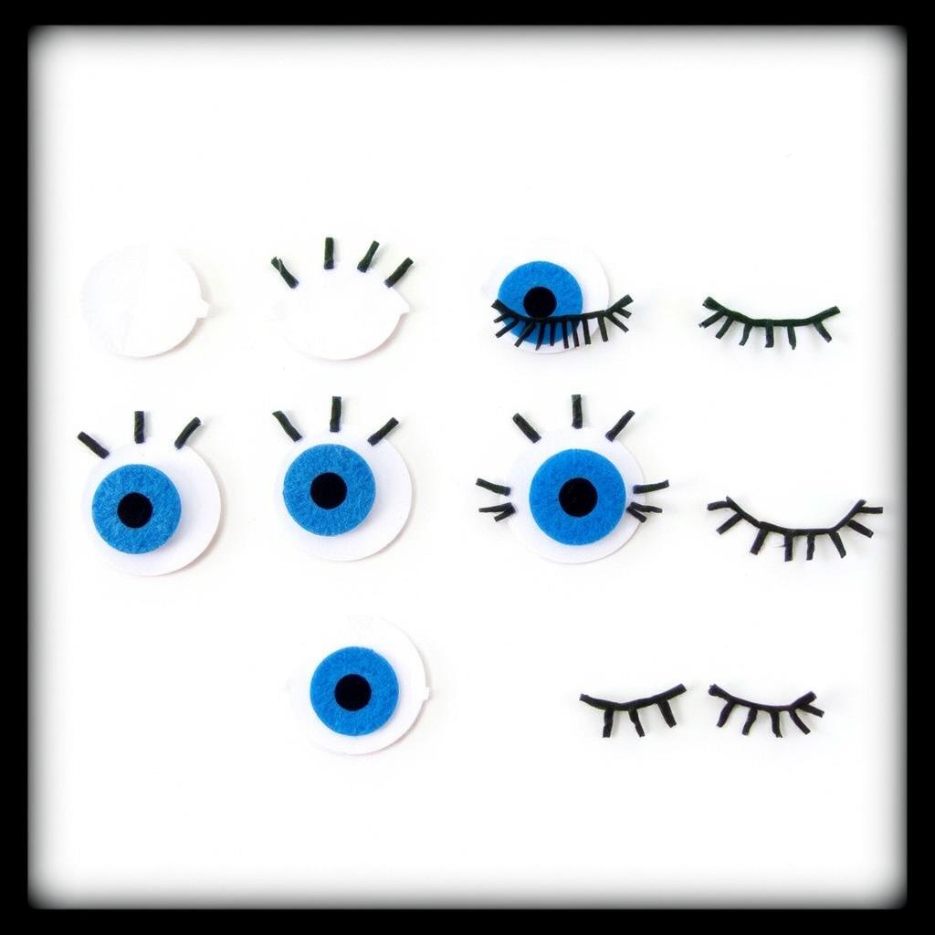 Gotowe oczy do stroju SpongeBoba z filcu lub papieru