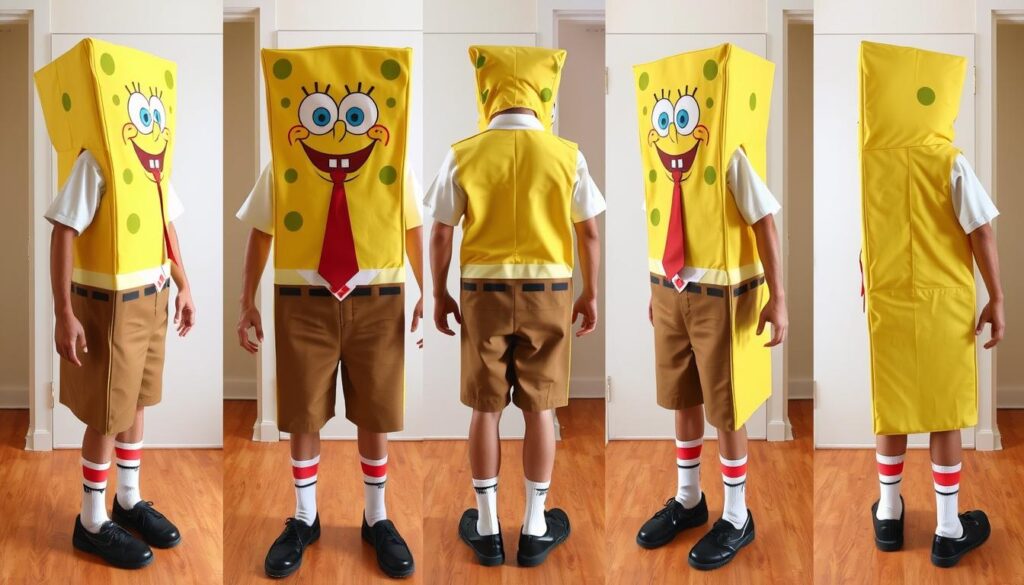 Gotowy strój SpongeBoba w całej okazałości