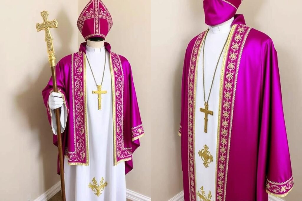 Gotowy strój biskupa z mitrą i pastorałem jak zrobić strój świętego