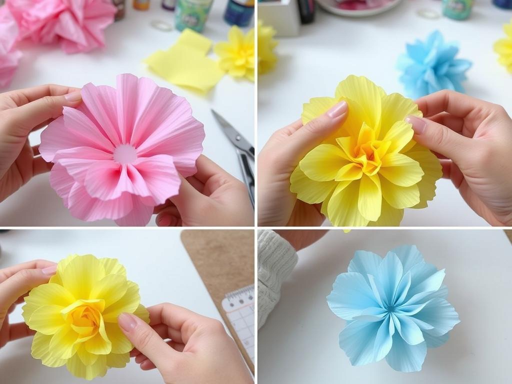 Instrukcja wykonania kwiatów z bibuły do stroju wiosny jak zrobić