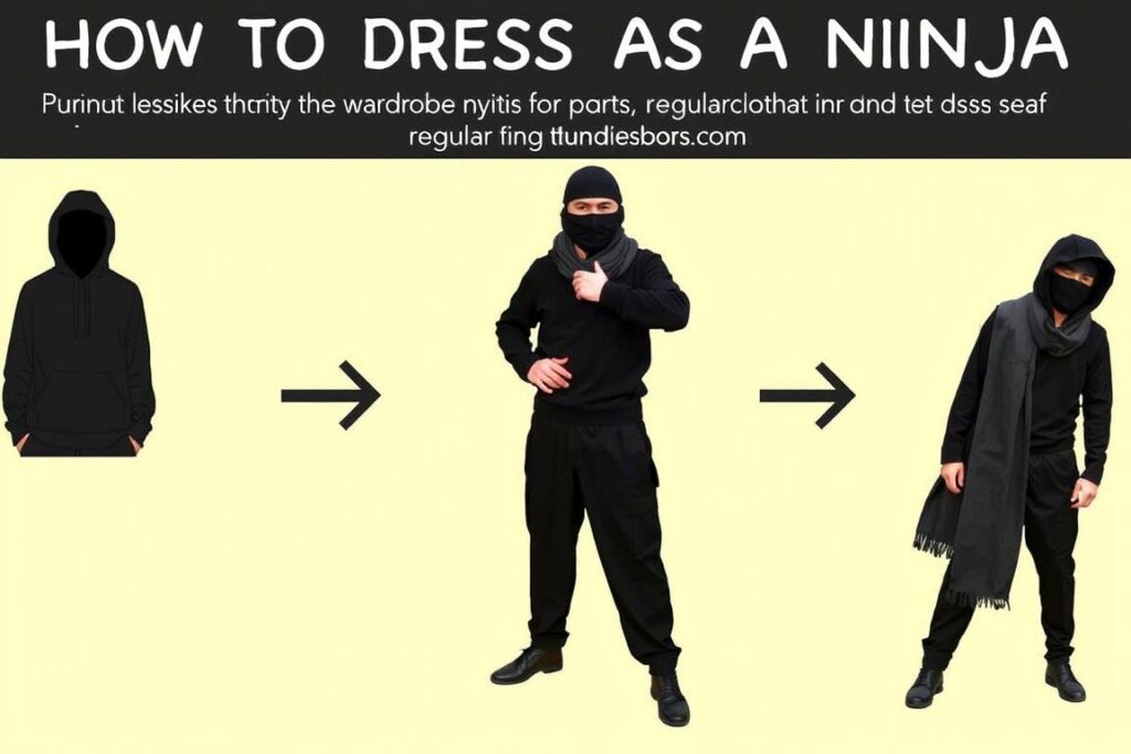 Jak się przebrać za ninja wykorzystując zwykłe ubrania z szafy