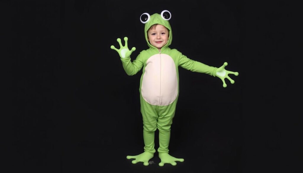 Kompletny strój żaby z wszystkimi dodatkowymi elementami