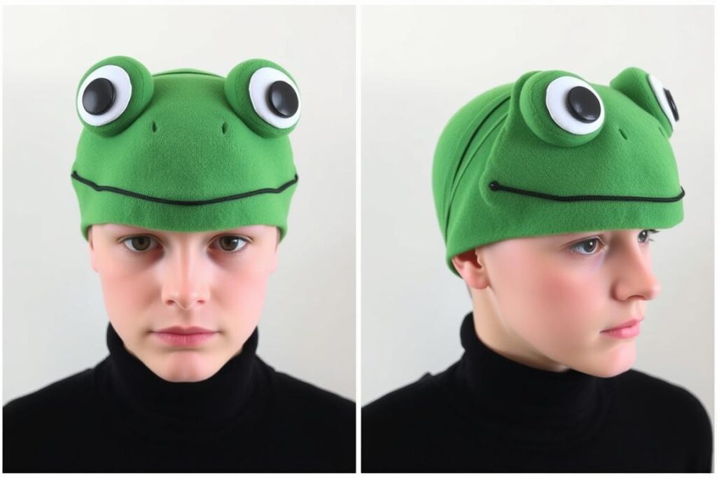 Maska żaby jako alternatywa dla opaski z oczami