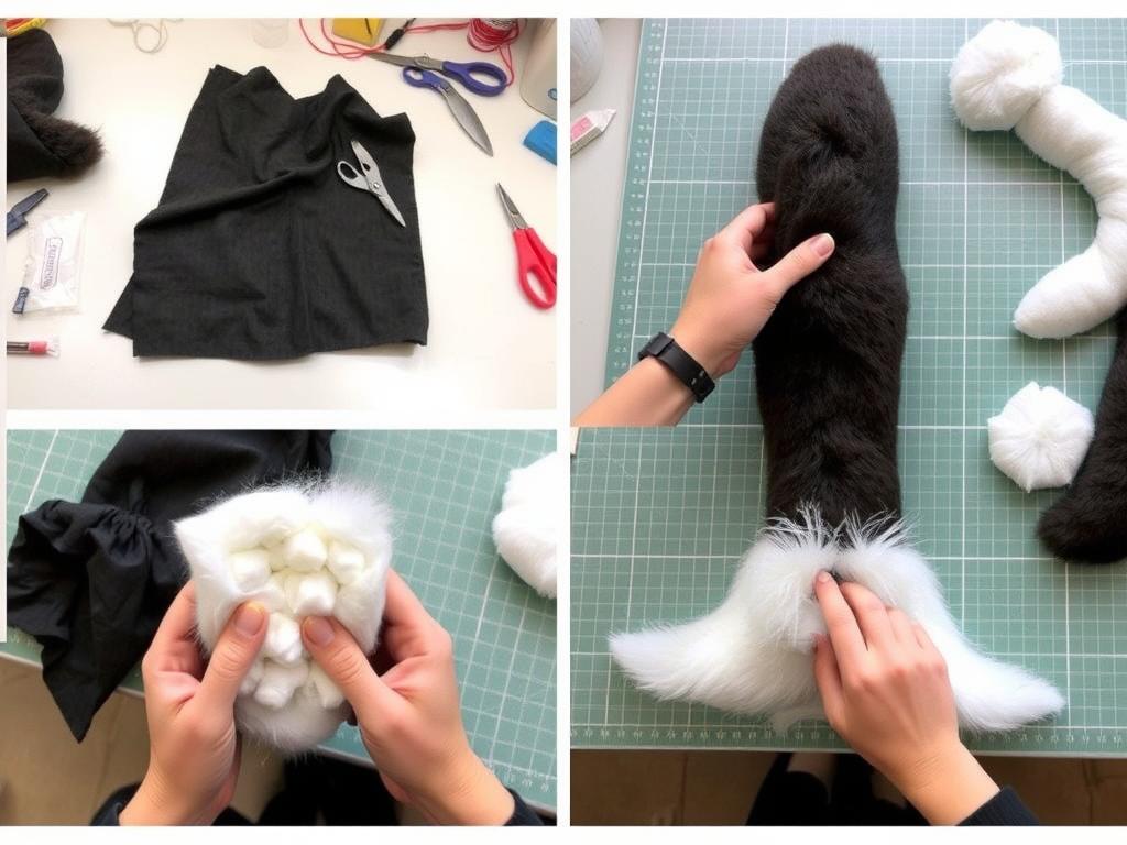 Proces tworzenia ogona do stroju pieska jak zrobić