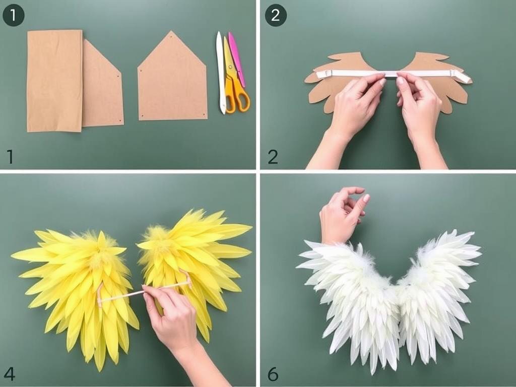 Proces tworzenia skrzydeł ptaka z piór krok po kroku