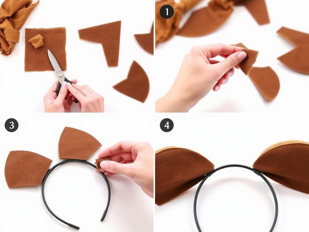 Proces tworzenia uszu do stroju pieska jak zrobić