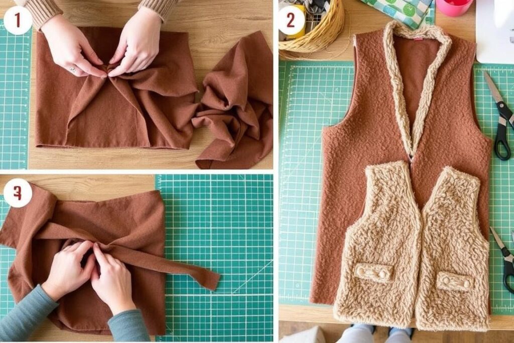 Proces wykonania kamizelki do stroju pastuszka jak zrobić
