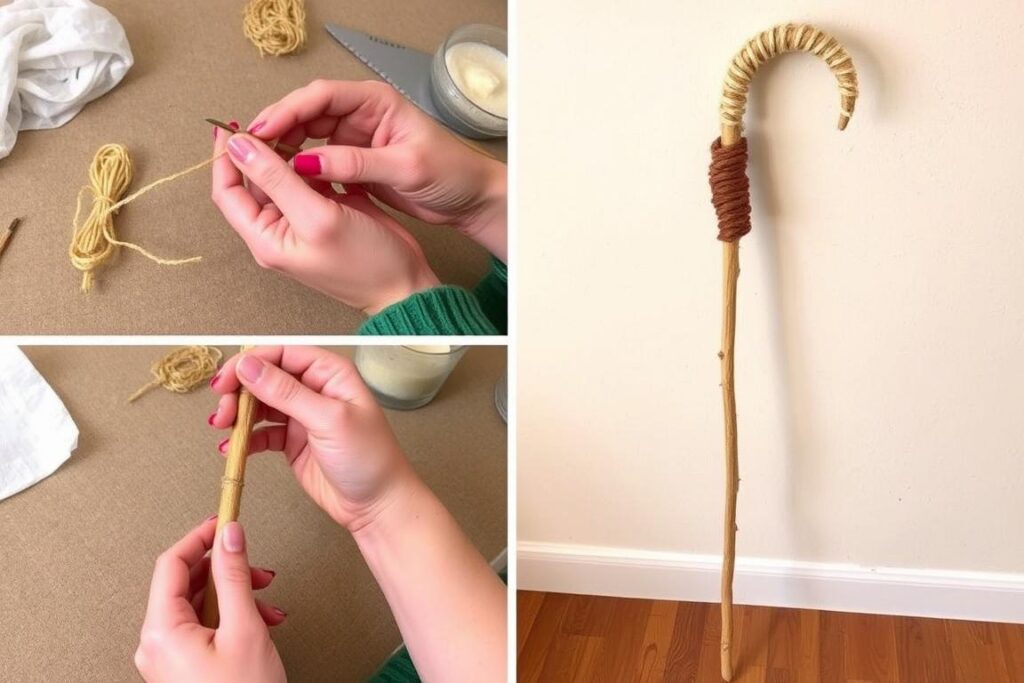 Proces wykonania laski pasterskiej do stroju pastuszka jak zrobić