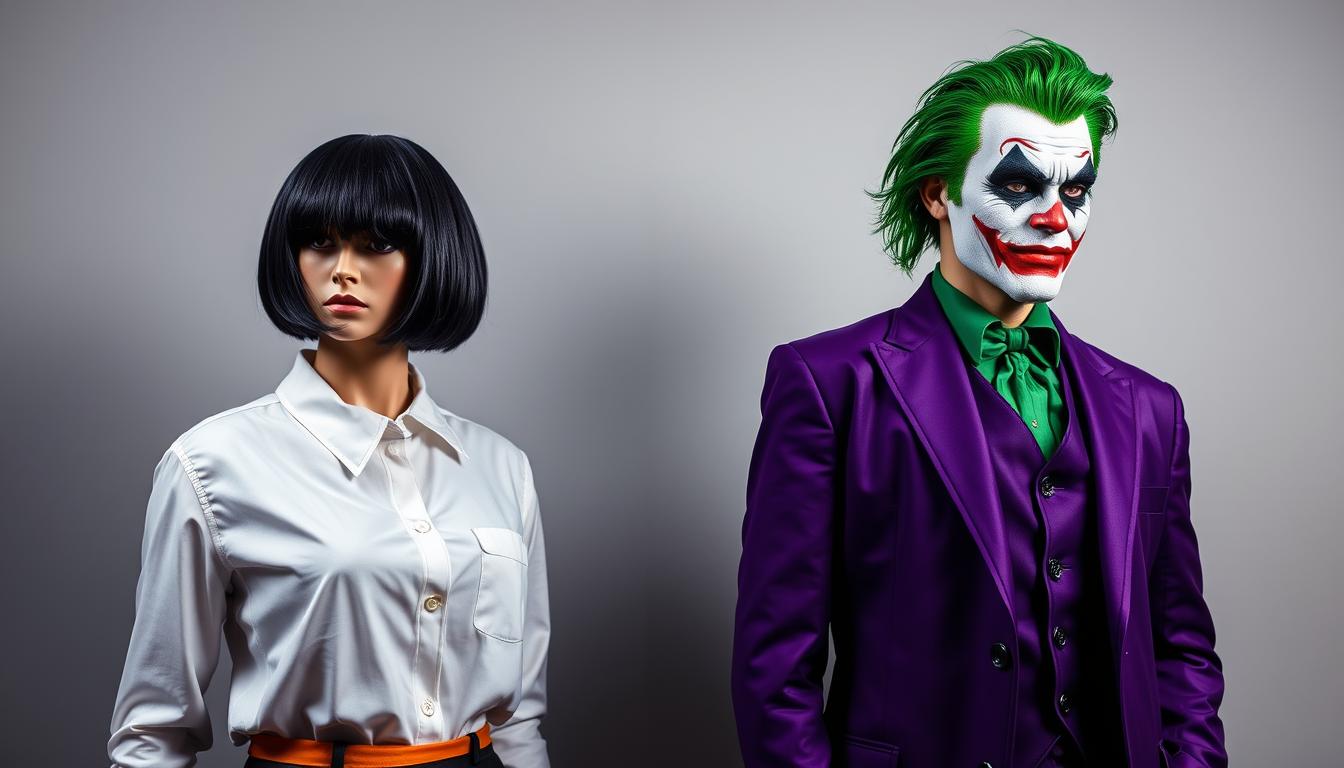 Przebrania karnawałowe inspirowane postaciami filmowymi - Mia Wallace z Pulp Fiction i Joker