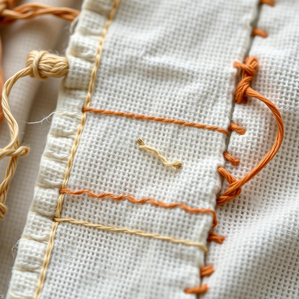 Przykłady ręcznych ściegów do wykończenia stroju średniowiecznego