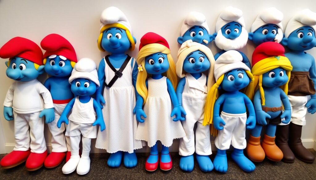 Różne warianty stroju smerfa - jak zrobić strój smerfa, smerfetki i innych postaci