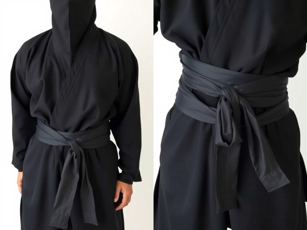 Sposób wiązania pasa ninja wokół talii