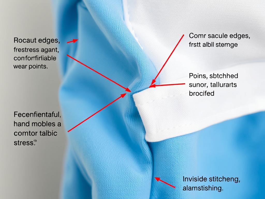 Wykończenie i wzmocnienie szwów w stroju smerfa - jak zrobić trwały strój smerfa