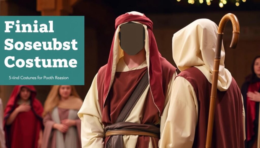 Gotowy strój Józefa na jasełka wykonany zgodnie z instrukcją z artykułu