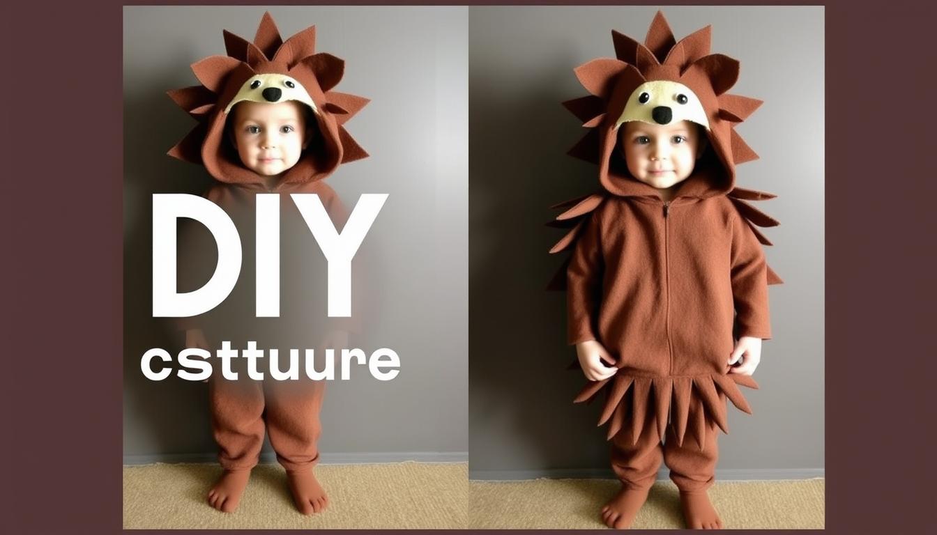 Gotowy strój jeża jak zrobić dla dziecka z charakterystycznymi kolcami