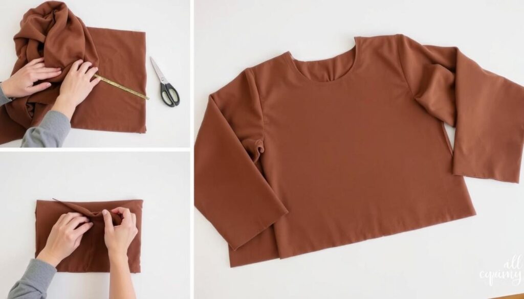 Proces szycia tuniki do stroju Józefa - krok po kroku