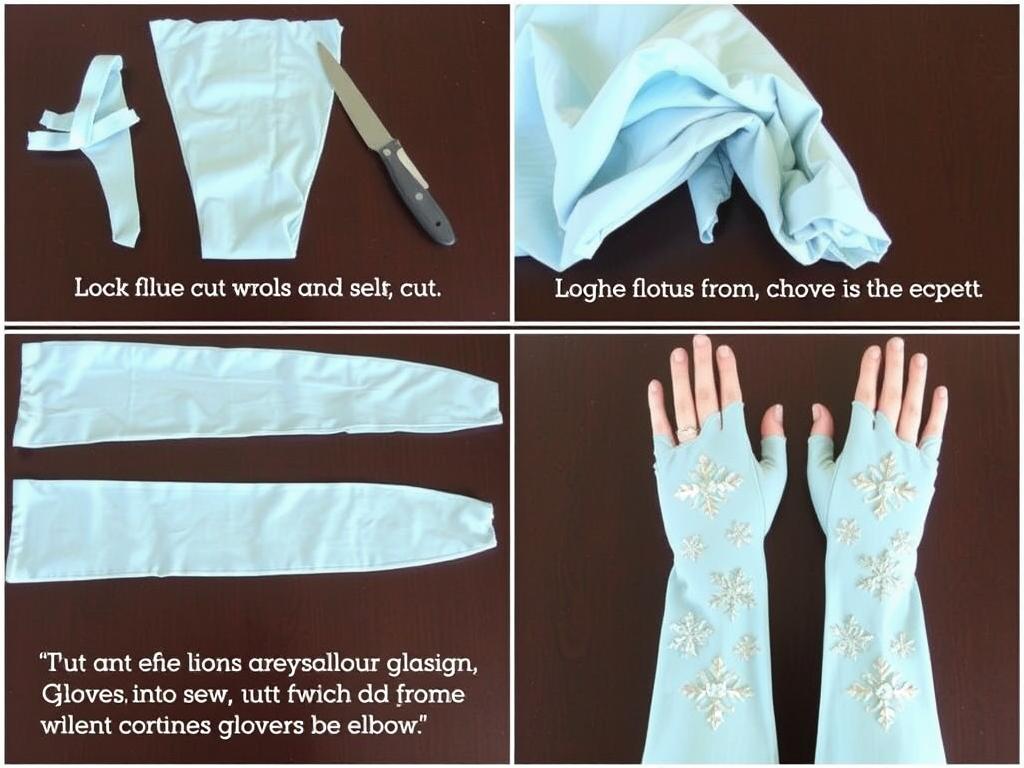 Proces tworzenia rękawiczek do stroju Elsy