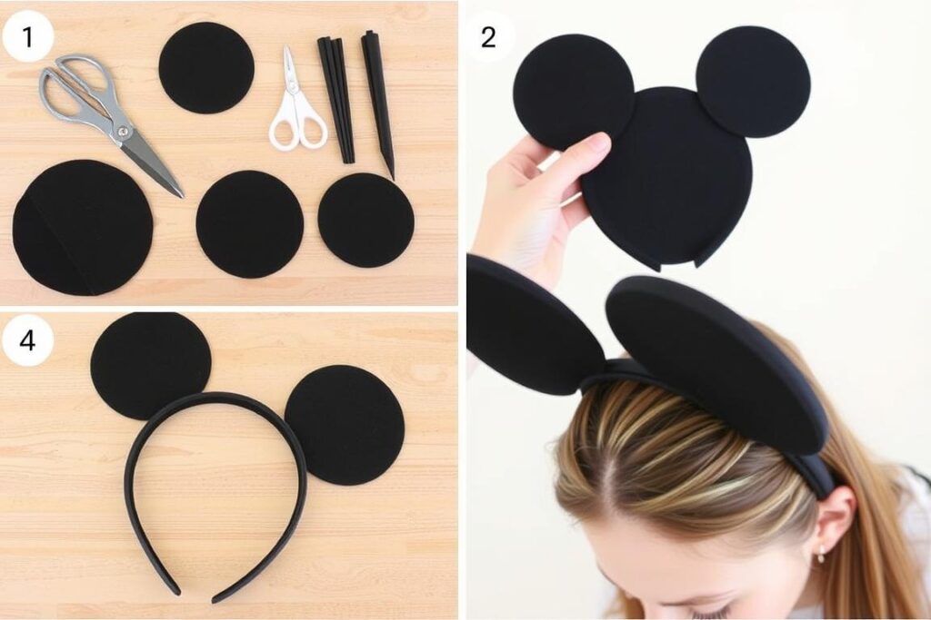 Proces wykonywania uszu myszki miki krok po kroku Proces wykonywania uszu myszki miki krok po kroku