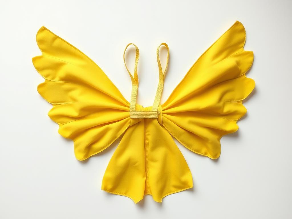 Skrzydła do stroju kaczki dziwaczki wykonane z żółtego materiału