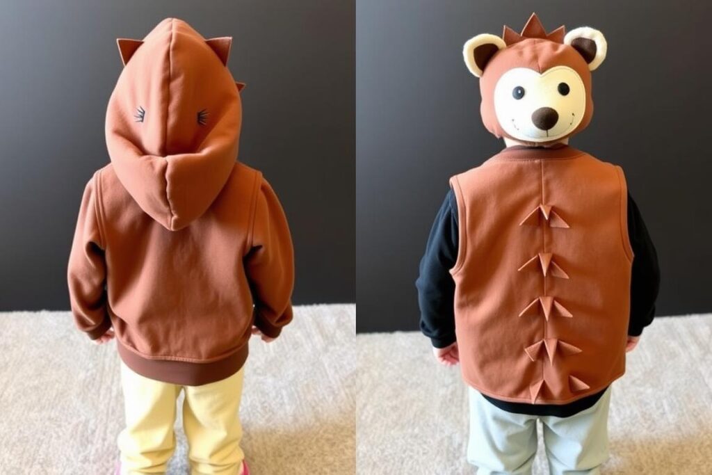 Uproszczone wersje stroju jeża dla małych dzieci